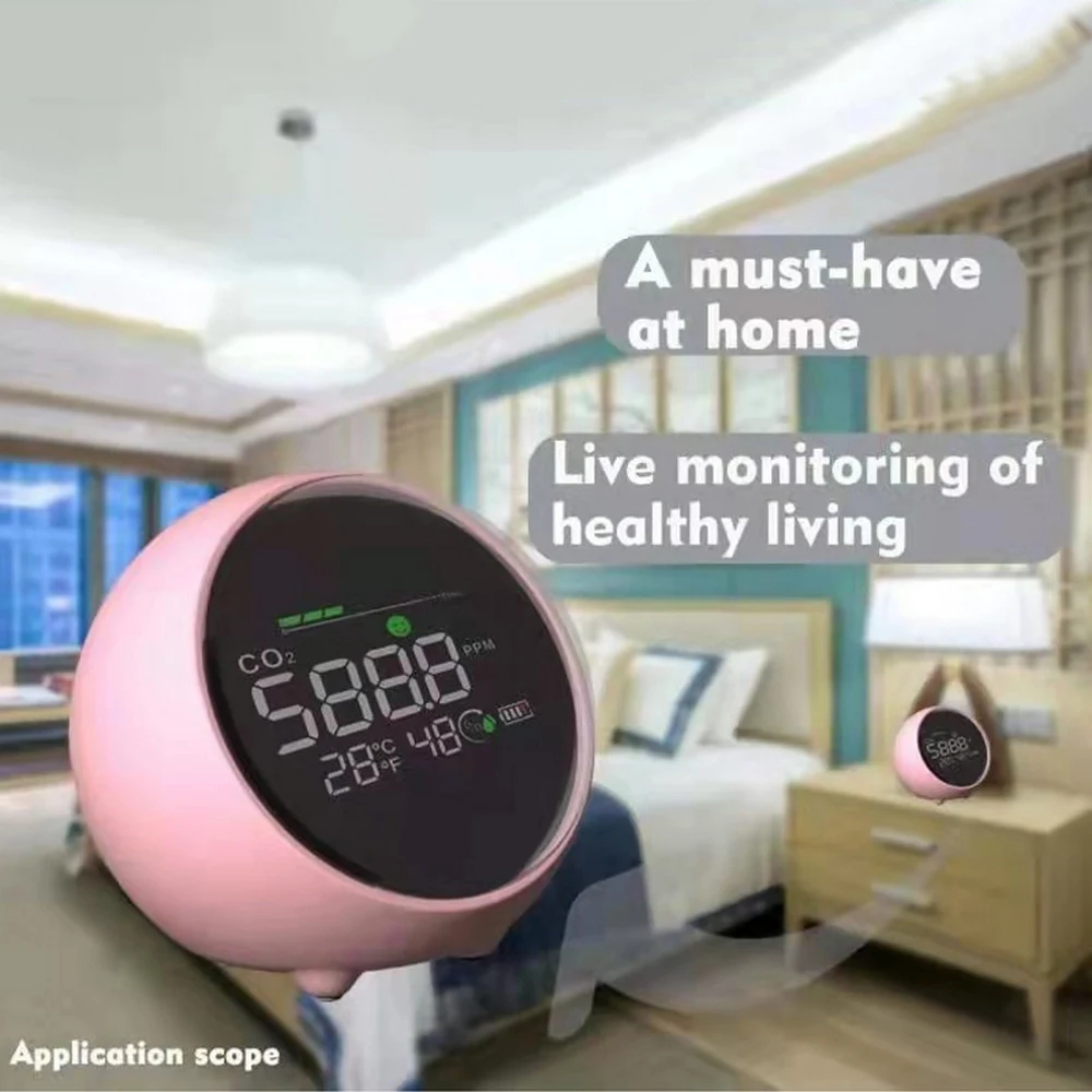 

Professional Portable MIni Air Quality Monitor CO2 Meter Tester Gas Analyzer High Sensitive Carbon Dioxide Gas Detector