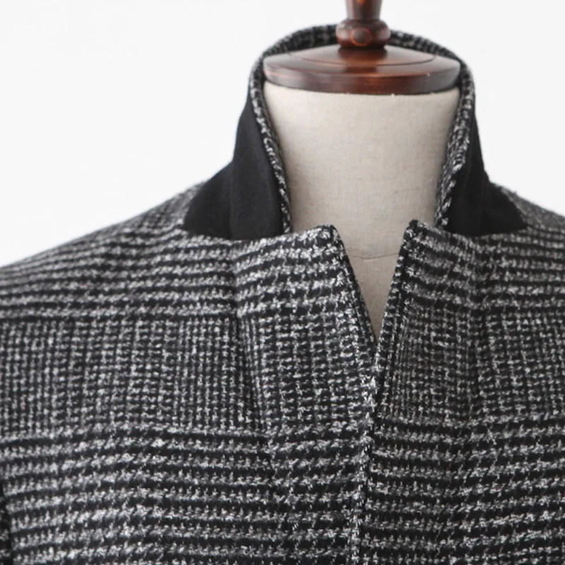 Zogaa 2019 новое зимнее британское Ретро клетчатое шерстяное пальто с открытыми