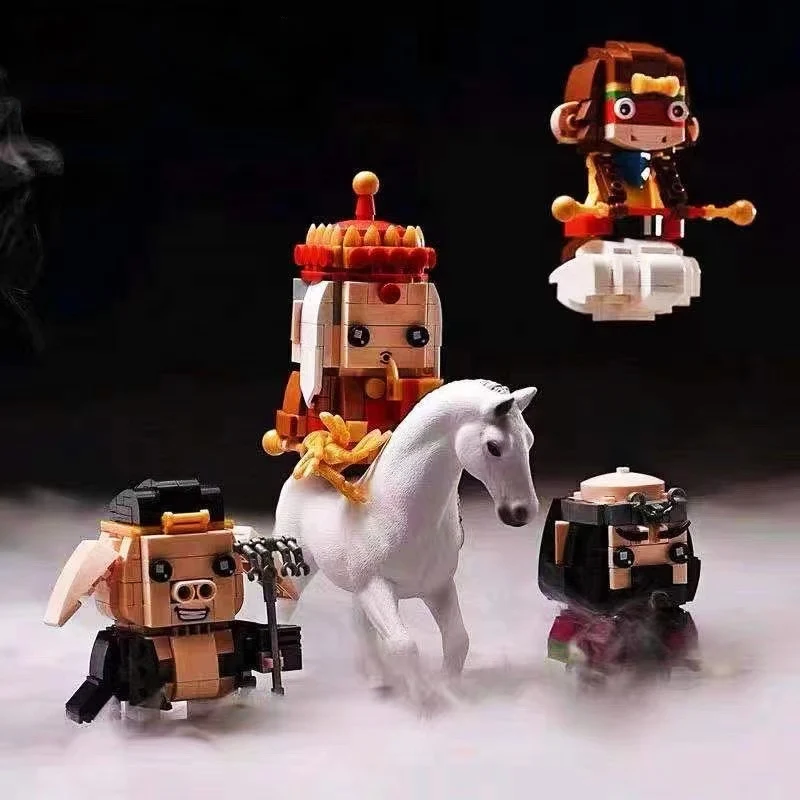 LOZ Путешествие на Запад кирпичи Headz маленькие строительные блоки свинка Король