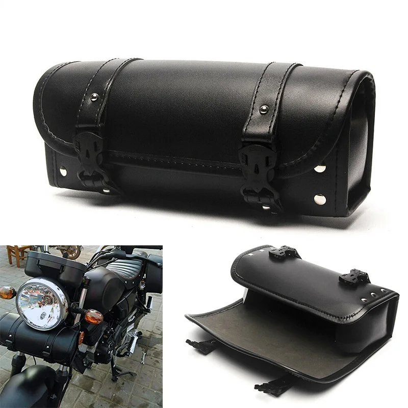 

Saddlebag Motorcycle Bag Polyurethane Leather 29.5x9x12.5cm Straps Kit