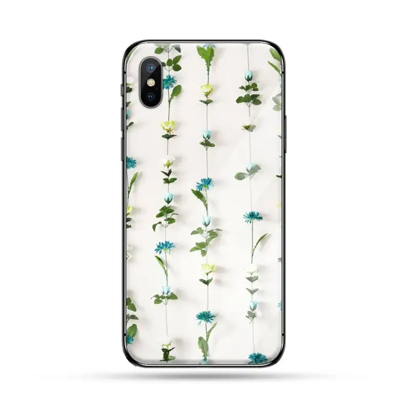 

Dried flowers beautiful coque Phone Case Tempered glass For iphone 5C 6 6S 7 8 plus X XS XR 11 PRO MAX