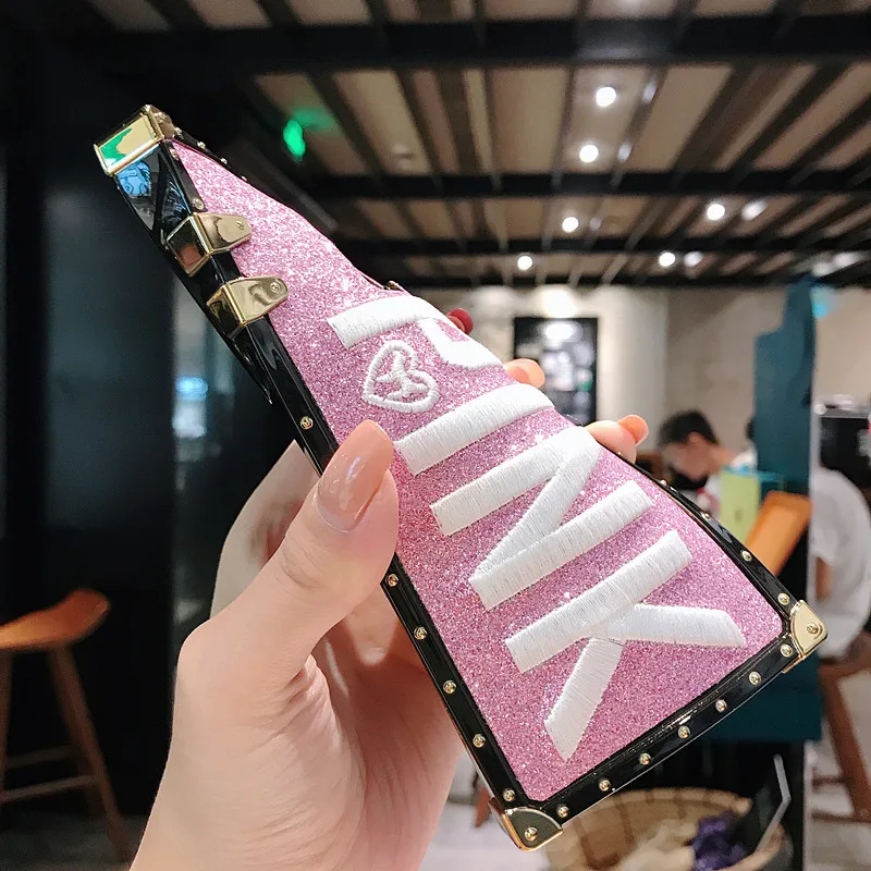 Чехол для samsung Note10 плюс Note9 8 S9 S8 S10 плюс S10e A10 M10 A20 A30 A50 A70 M20 M30 квадрат крышки люка Girly вышивка в розовом чехле