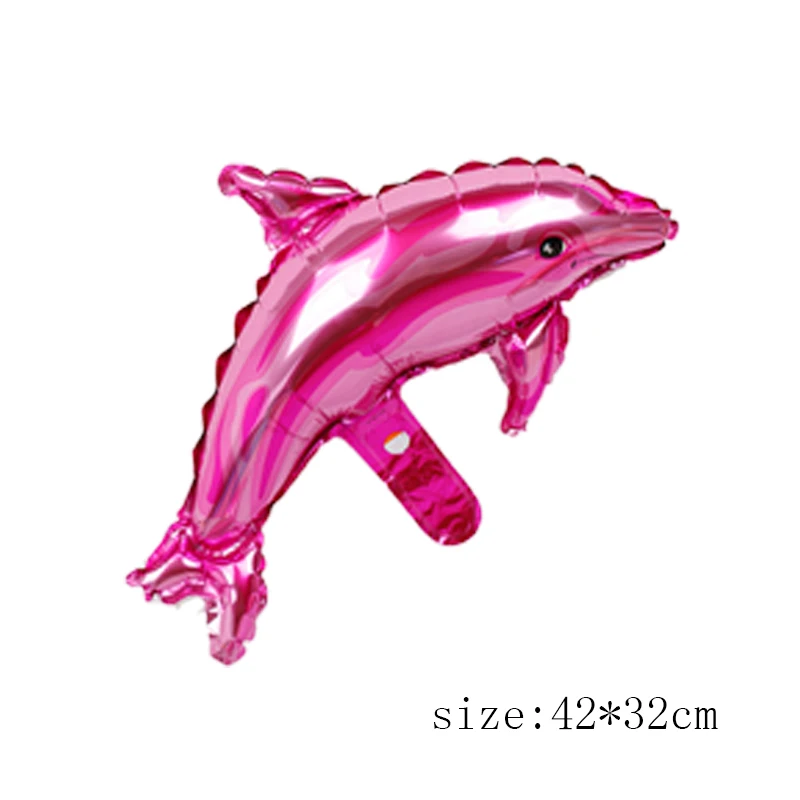 MN01416 pink dolphin Воздушные шары из фольги для мини-рыб, омаров, морских животных, 5 шт., воздушные шары для морского океана, Babyshower, морские украшения для тематических вечеринок, детский подарок - Цвет: MN01416 pink dolphin