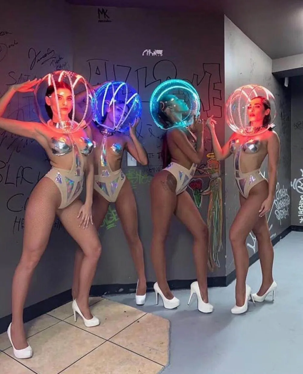 Световой космический шлем воина костюм DS DJ gogo вечерние шоу на сцене будущее