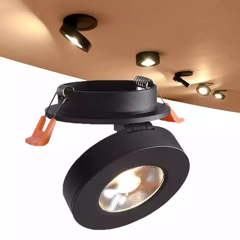 

Mini Foldable Recessed LED Downlight 3W 5W 7W 10W Dimmable LED Ceiling Lamp 360Â° Degree Rotatable LED Spot Light Black/White