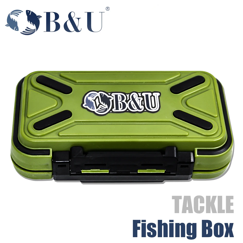 

B&U Doublex Sided Fishing Tackle Box Storage Bait Lure Hook Storage Box Fishing Carp Fly Accessories Plastic Storage Case