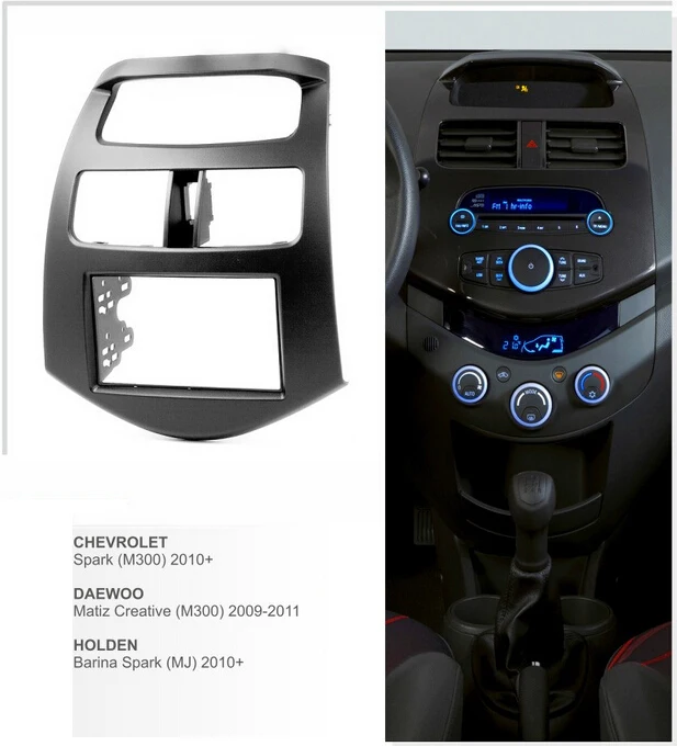 2Din Автомобильная Радио Стерео рамка для Chevrolet Spark Beat Daewoo Matiz 2010 + DVD панель передняя