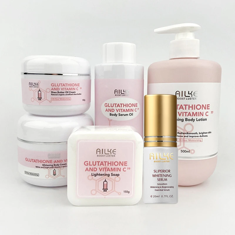 

Body Whitening Cream Skin Care Set Body Oil Lotion Glutathion Shea Butter Face Cream Moisturizing Serum Whitening Soap For Women