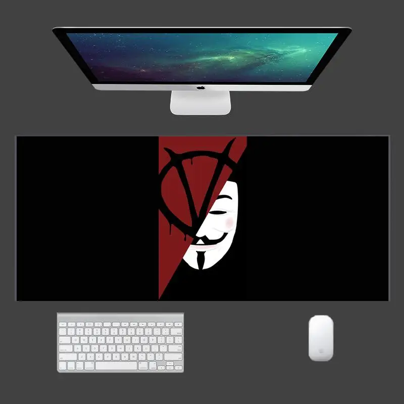 

Black V for Vendetta gaming Mouse pad pc mats computer mouse mat mousepad rgb gamer accessories mouse pad xxl pads anime mausepa