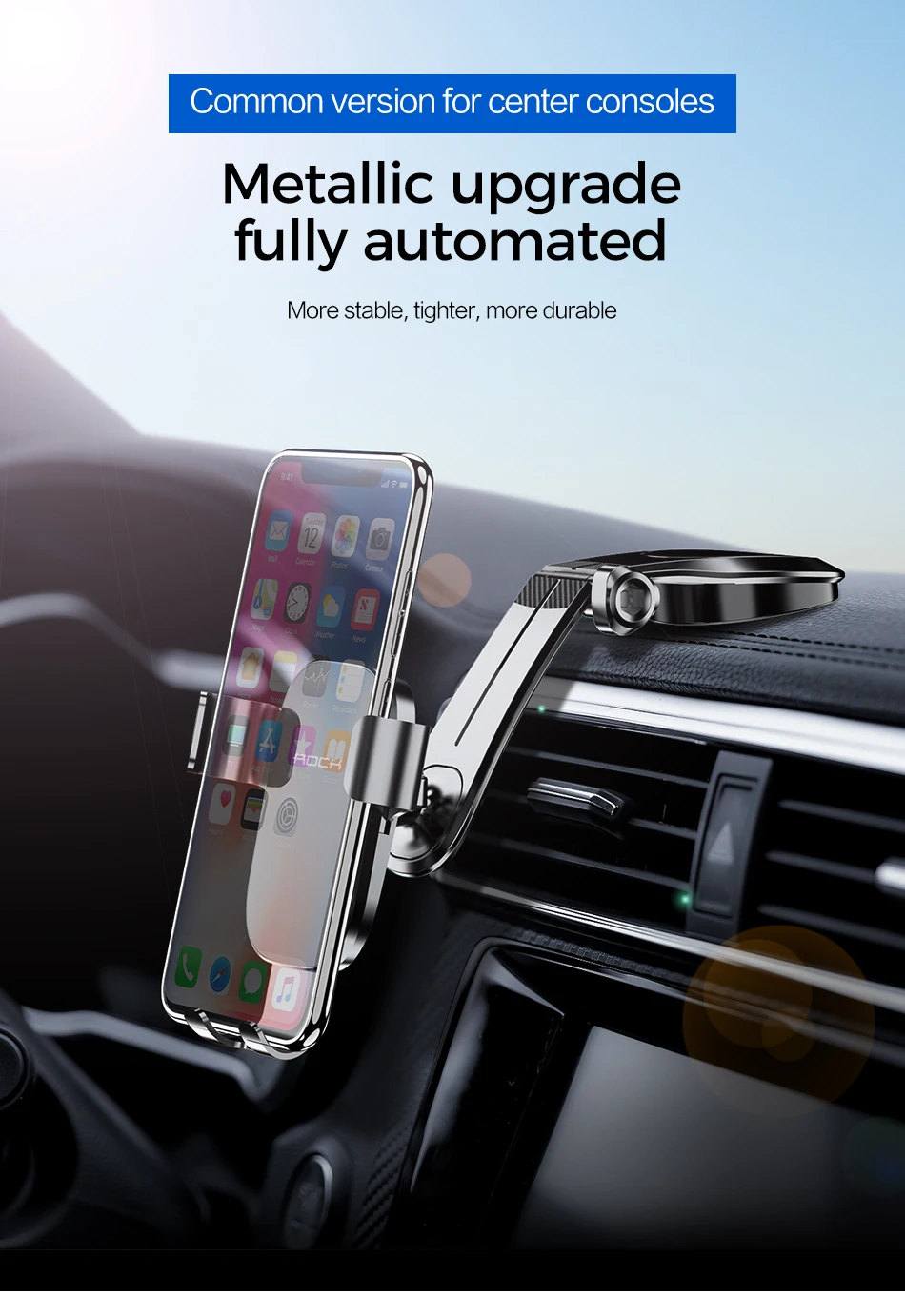 ROCK Складной автомобильный держатель для телефона для iPhone X XS samsung huawei Gravity Dashboard паста подставка для мобильного телефона универсальный смартфон