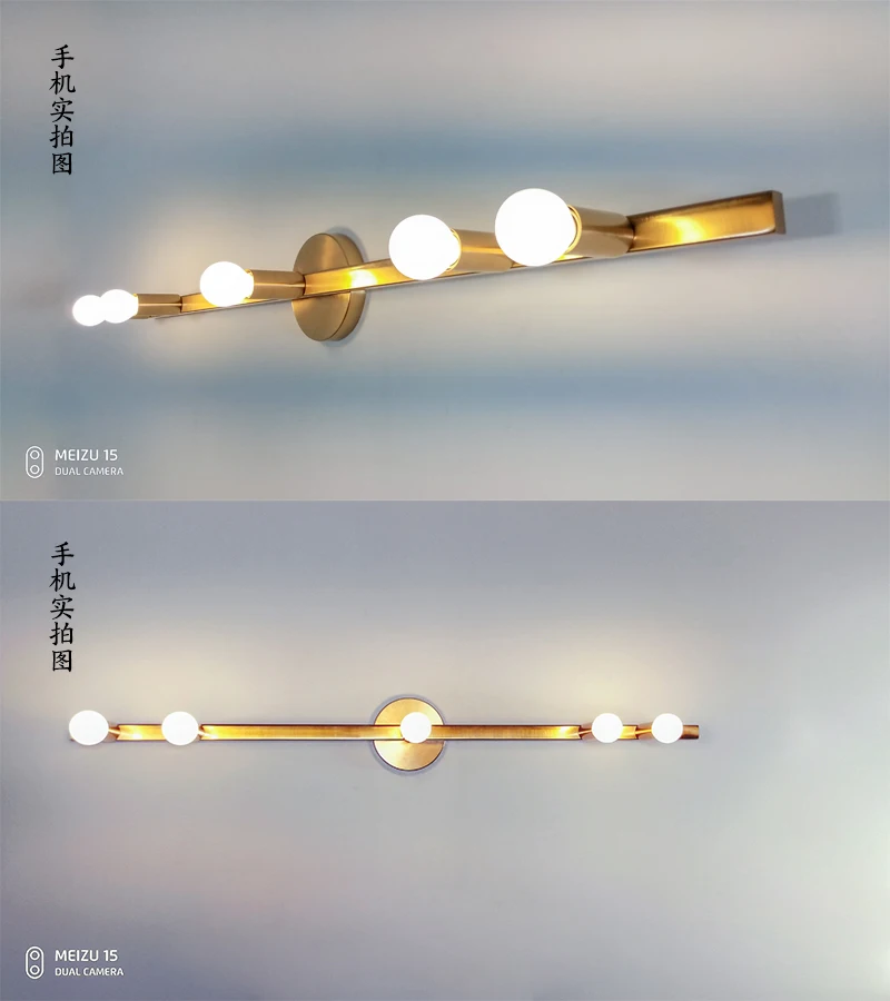 Зеркальные фары в скандинавском стиле для ванной комнаты простые светильники