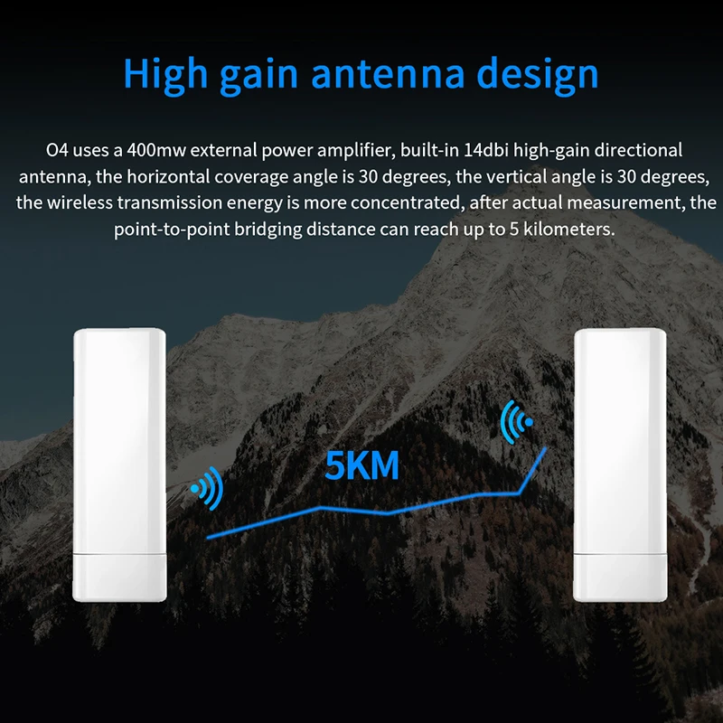 TD TDO4 5 км открытый точка мониторинга беспроводной мост 300 Мбит/с Wifi антенна AP