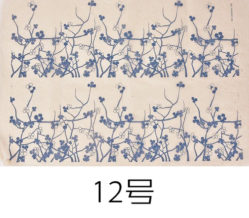5pcs 5 шт./компл. керамика underglazed цветной рисунок бумажный цветок белого и голубого цвета в наклейки благоприятный plum наклейка с птицами копировальная бумага - Цвет: 5pcs