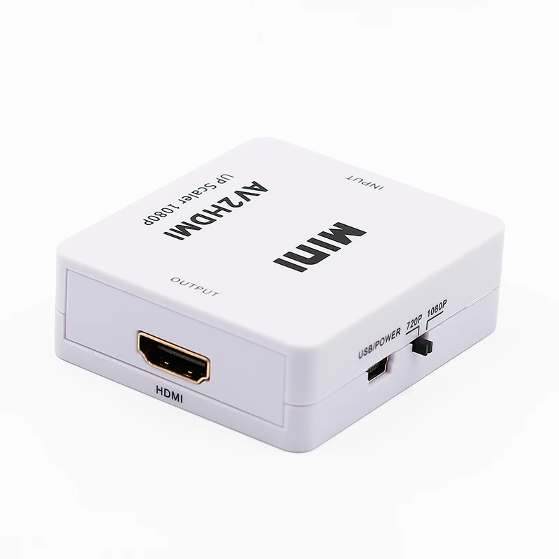 AV2HDMI RCA AV в HDMI адаптер мини HD видео конвертер коробка CVSB L/R 1080P Поддержка NTSC PAL|av to hdmi