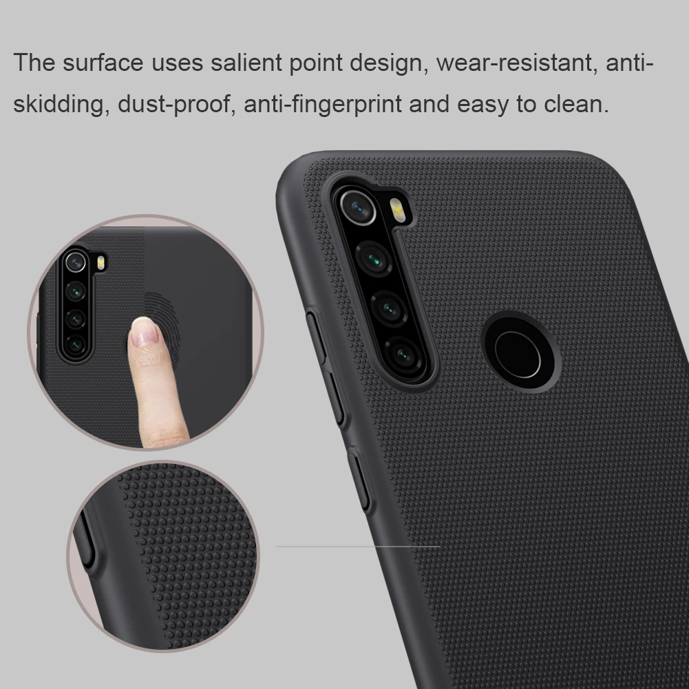 Чехол Nillkin для xiaomi redmi Note 8 суперматовый чехол из поликарбоната жесткая матовая