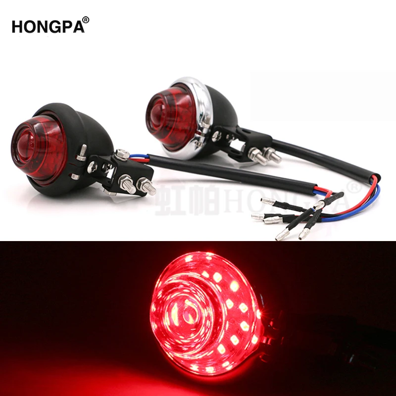 Для Harley Chopper Bobber Кафе Racer мотоцикл задний Регулируемый Стоп светильник лампа 2