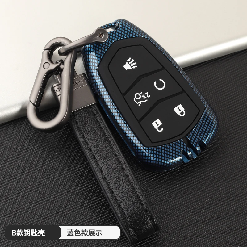 

Car Key Cover Case For Cadillac Escalade CTS XTS ATS ATS-L XLS SRX 2015 4/5/6 Button 28T CTS-V XT5 CT6 Protect Shell