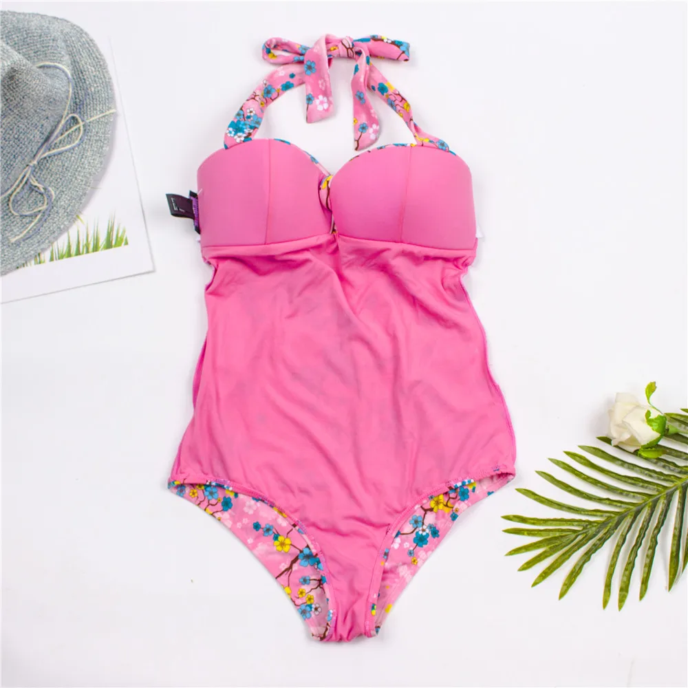 2020 сексуальный слитный купальник с принтом Женский бандажный женский Монокини