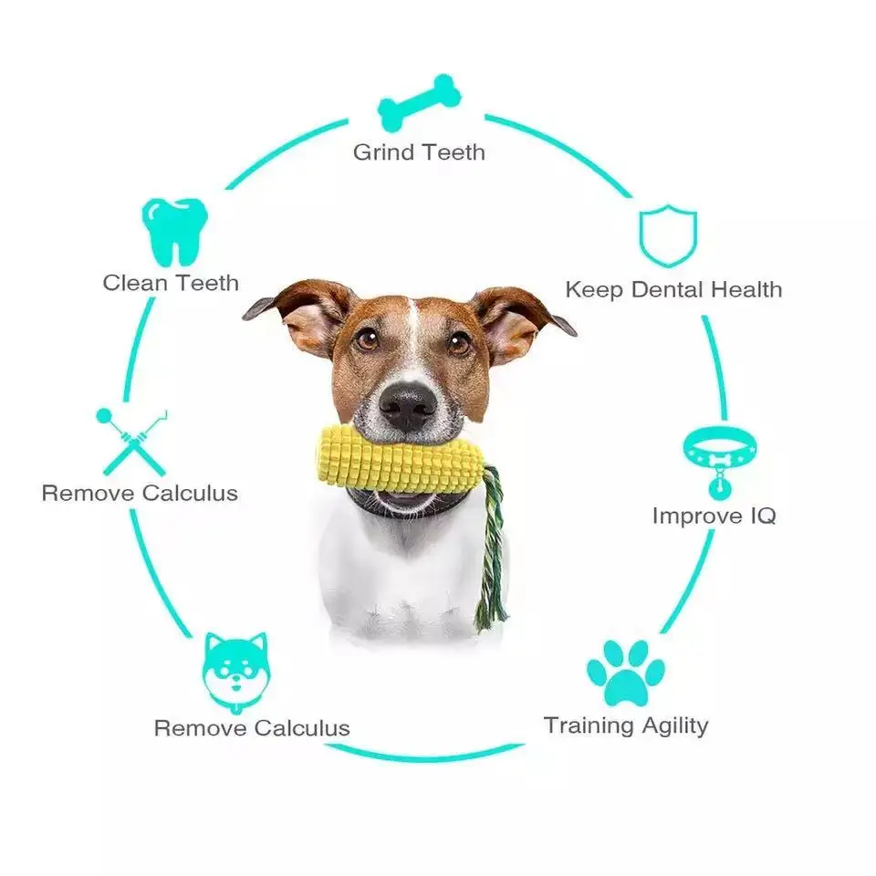 

Pet Dog Voice Molars Corn Cob Wear Resistant and Bite Resistant Medium and Large Dog Interactive Puzzle Artifact Swimming Toy