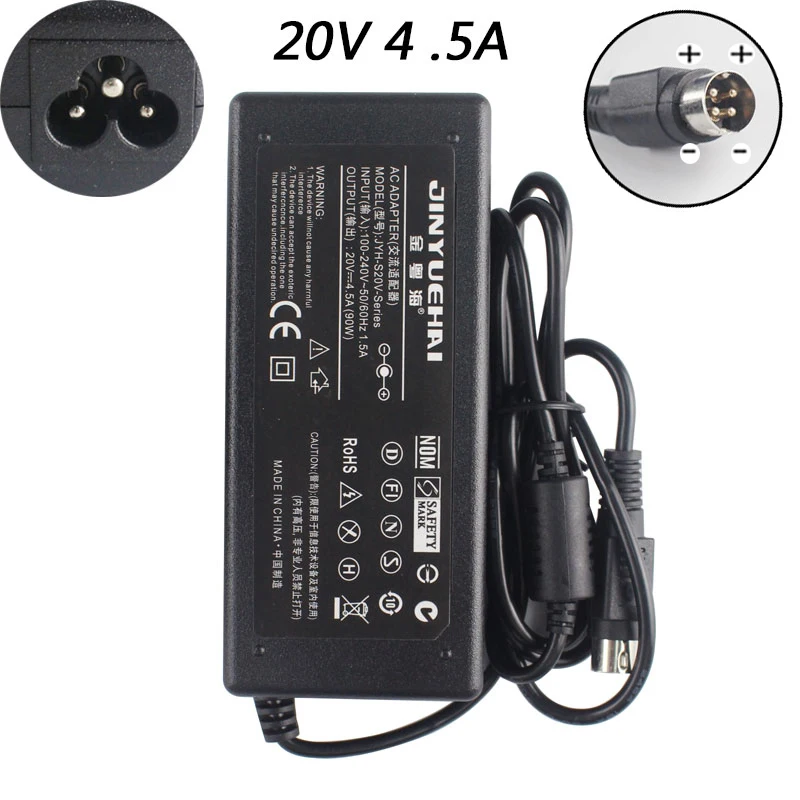 Monitor de ac Adaptador para Dell 2001fp R0423 0r0423 Pa-9 Lse0202c2090 Adp-90fb 4-pins 20v 4.5a Lcd dc