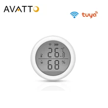 AVATTO Tuya WiFi Temperature And Humidity Sensor With LED Screen, Smart Life APP Dont need Gateway  Works for Alexa,Google Home