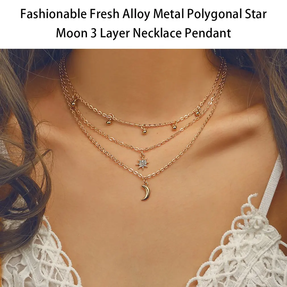 3layers necklace Простое ожерелье с цепочкой в форме сердца, модное ювелирное изделие для женщин, Аксессуары Чокеры, подарок на день рождения для девушки, Прямая поставка - Окраска металла: 3layers necklace