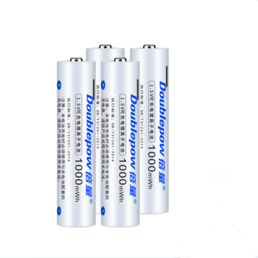 New 1.5v 1000mWh AAA rechargeable battery USB AAA rechargeable lithium battery fast charging via Micro USB cable