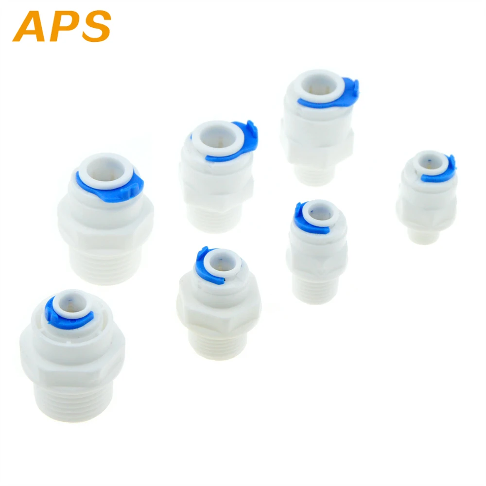 RO водопроводный прямой фитинг 1/4 3/8 OD шланг 1/8 &quot1/4&quot 1/2 &quot3/8&quot BSP наружная резьба