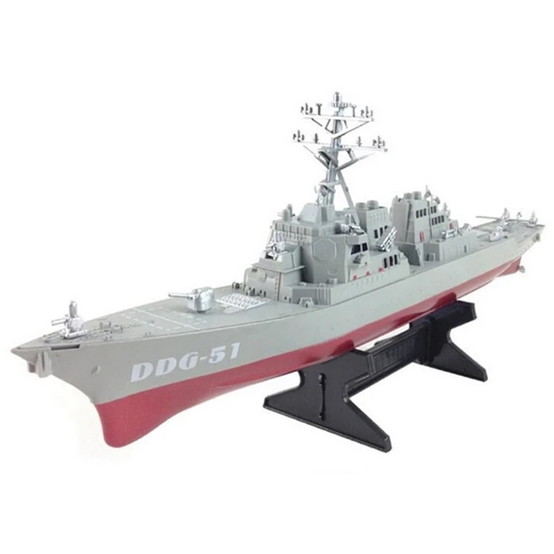 Distruttore missilistico guidato modello di nave giocattoli statici con espositore modello di nave da guerra giocattoli educativi fai-da-te hobby regalo per bambini