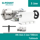 CNC 4-я ось 3Jaw100mm патрон CNC разделительная головка вращающаяся задняя часть NEMA23 шаговый двигатель для CNC гравер деревообрабатывающий станок