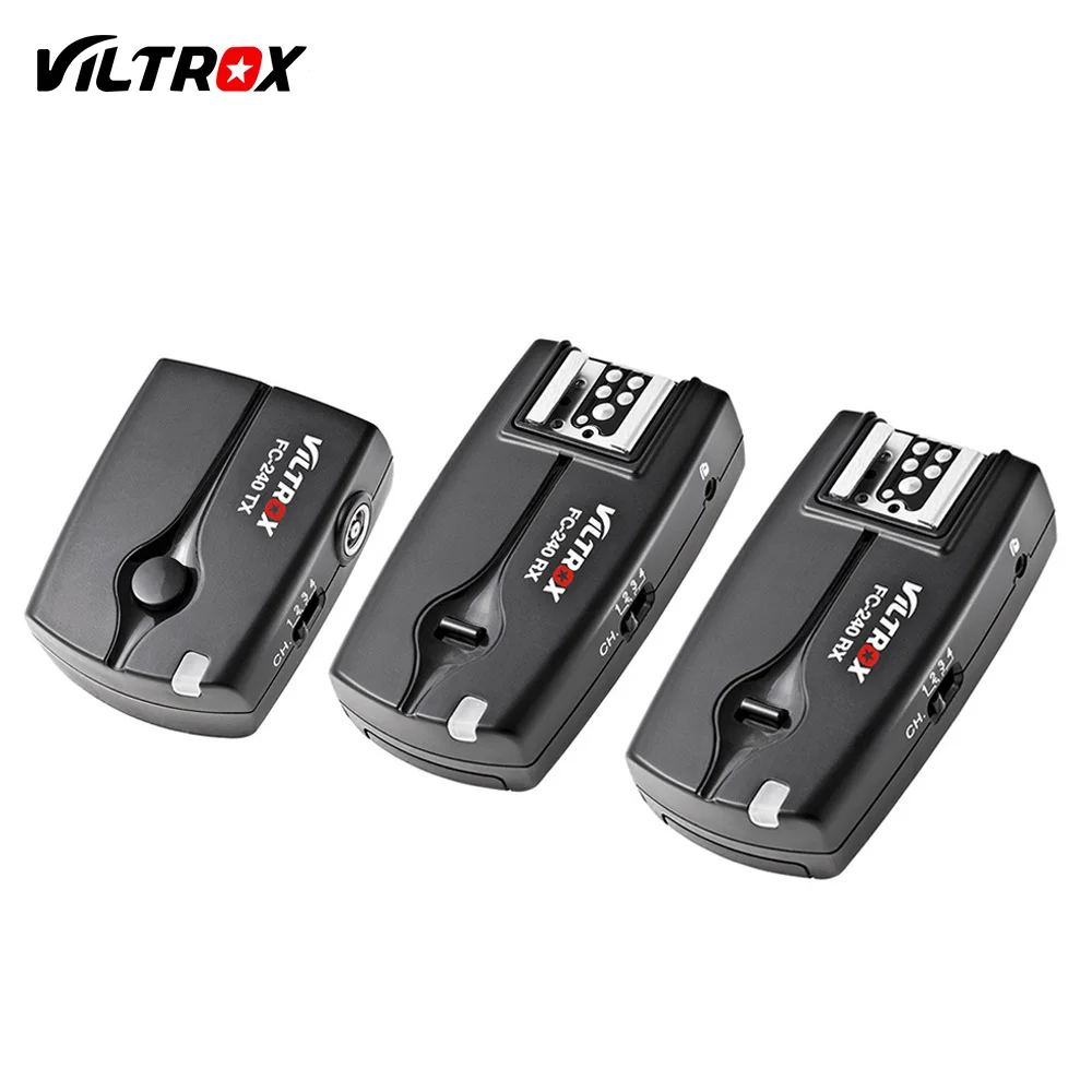 

Viltrox FC-240 Wireless Studio Strobe Flash Trigger Camera Remote +2 Receivers for Canon 1300D 760D 750D 800D 100D 77D 60D 80D