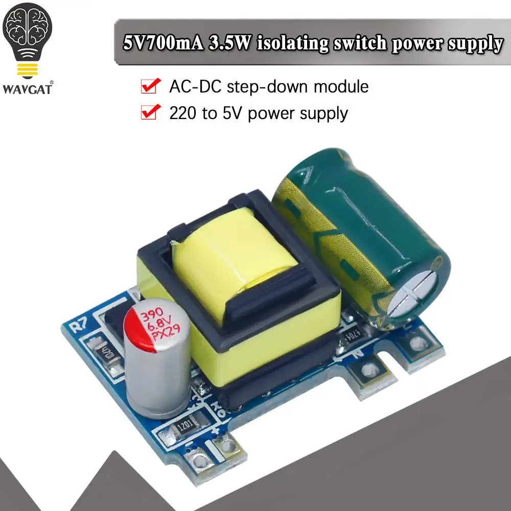 WAVGAT AC-DC преобразователь 110 В 220 в 5 ма понижающий стабилизатор напряжения модуль