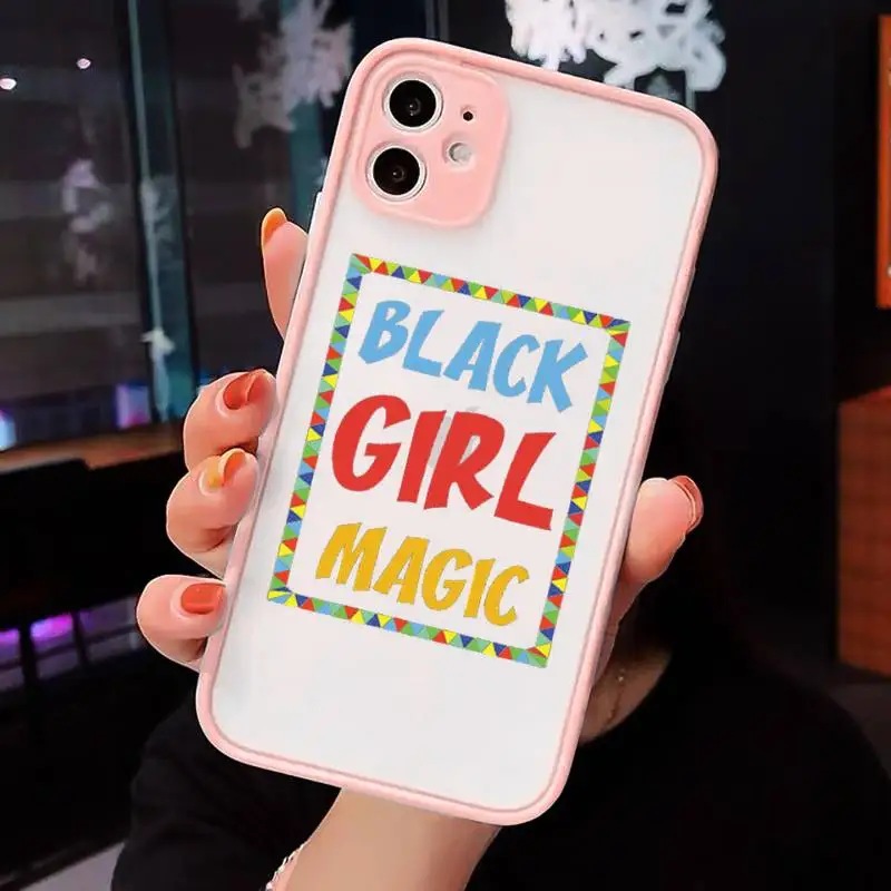 

Mexico melanin African black girl Phone Case matte transparent For iphone 7 8 11 12 plus mini x xs xr pro max cover