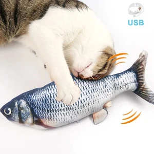 cat usb charger toy fish interactive electric floppy fish cat toy realistic pet cats chew bite toys pet supplies cats dog toy free global shipping