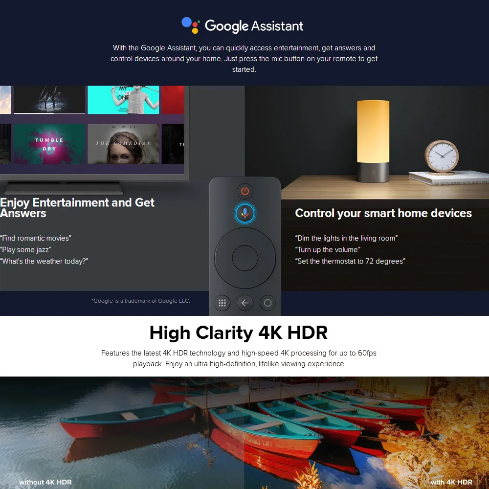 Глобальная версия Xiaomi mi Box S 4K HDR Android tv Box четырехъядерный 2 ГБ DDR3 8 Гб WiFi Google Assistant Smart медиаплеер mi Box S