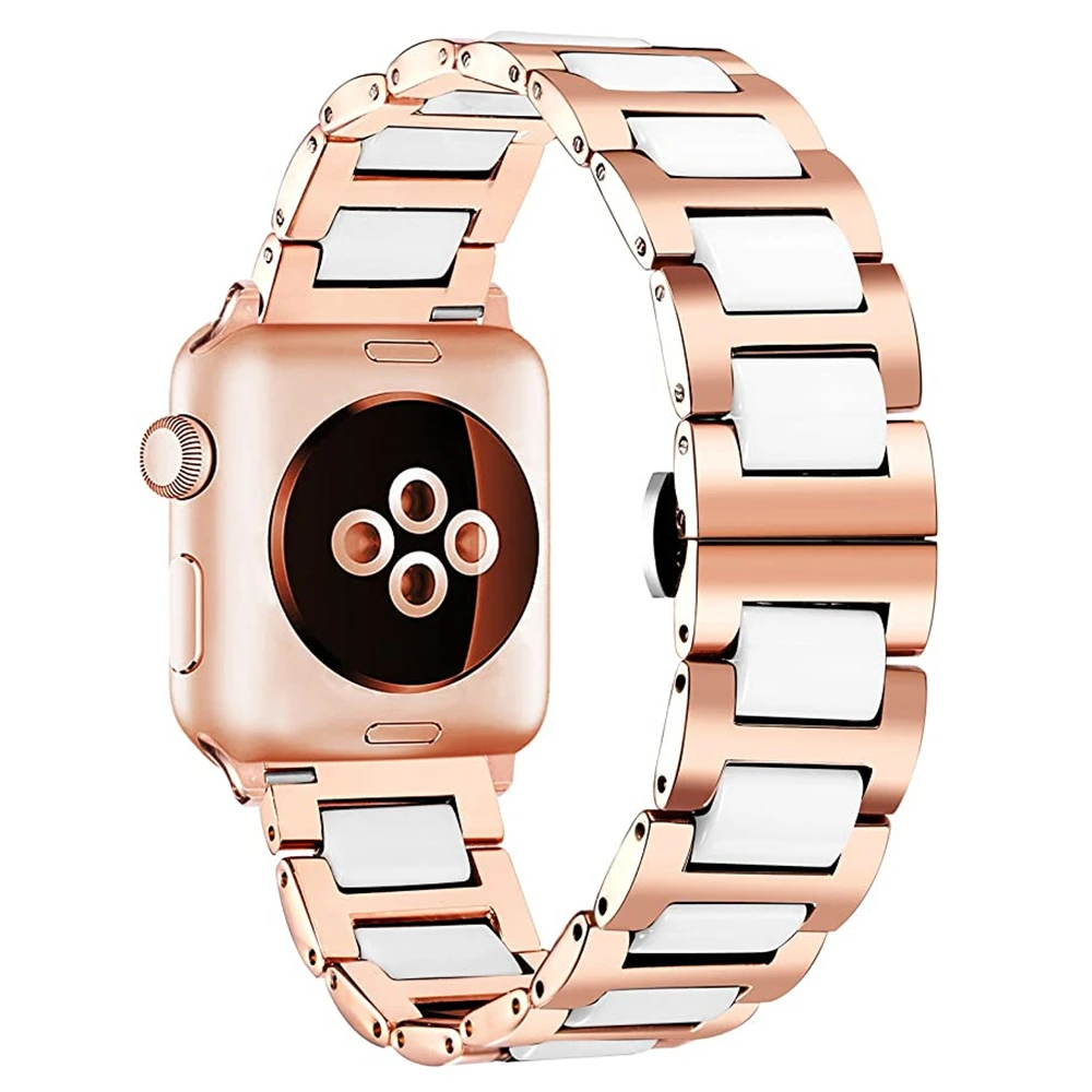 

Correa for Apple Watch Strap 5 4 Band 44mm 40mm Ceramic Stainless Steel Watchbands for Iwatch 3 Bracelet 38mm 42mm Pulseira Belt