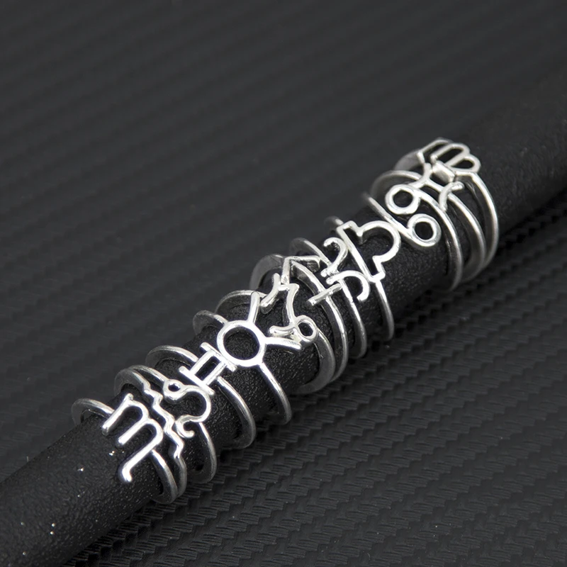 Женский набор колец Зодиак YAOLOGE из 12 простых серебряного цвета в стиле панк бохо