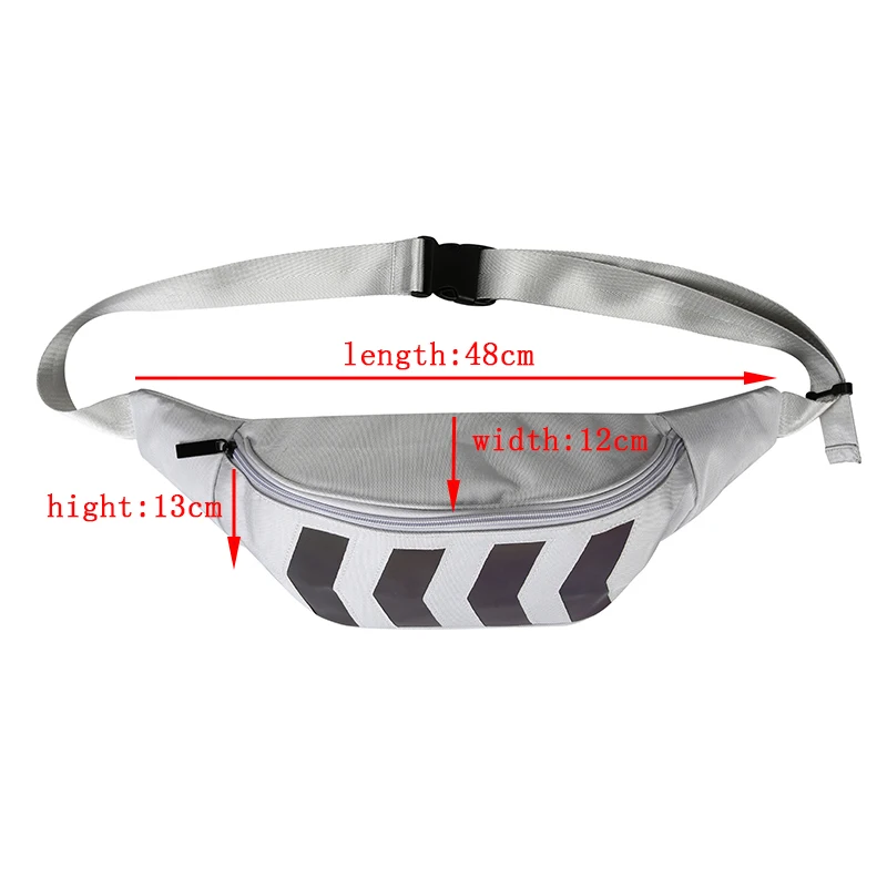 

Men Chest Bag Reflective Waist Bag Pack Men Oxford Casual Travel Belt Bag Hip-hop Fanny Pack Large Capacity Chest Phone Pocket