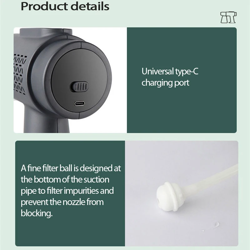

Household Wireless Handheld Atomization Disinfection Fog Machine Fog Machine Hand-held Blue Light Nano Steam Spray Gun Machine