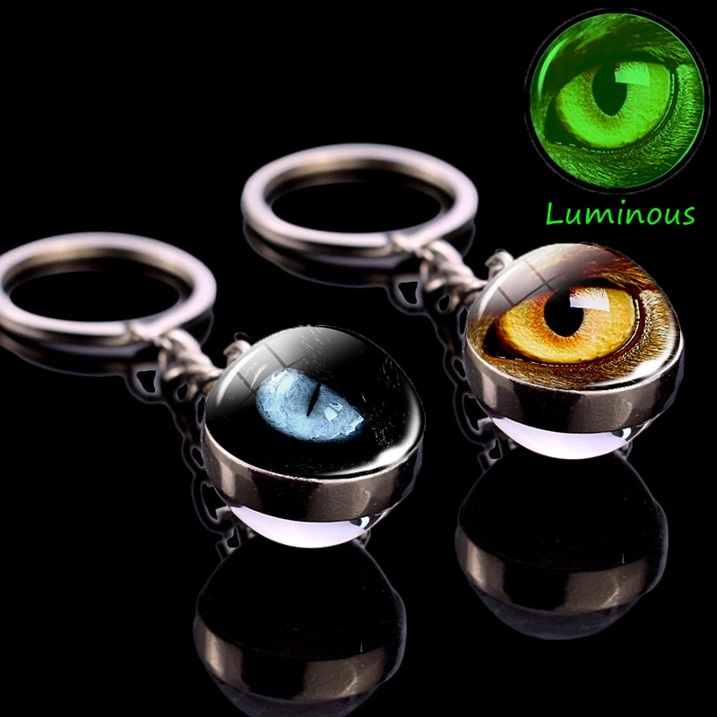 Брелок для ключей Драконий глаз длинный брелок с подвеской в виде светящегося