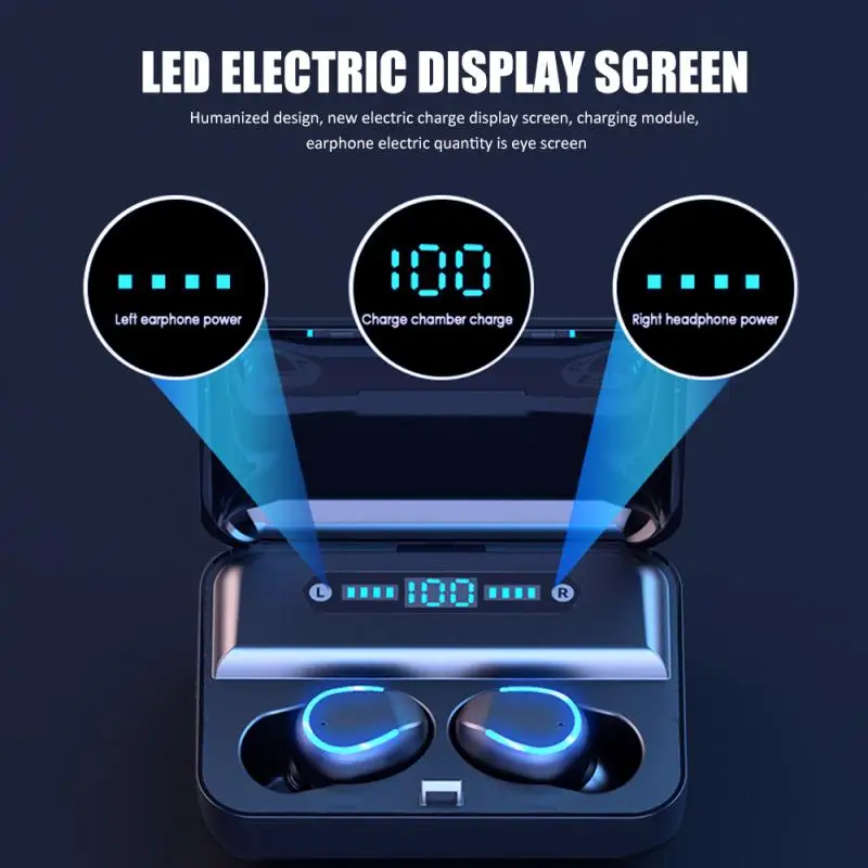 TWS F9 Беспроводные стереонаушники Bluetooth Hi Fi HD спортивная Гарнитура наушники с