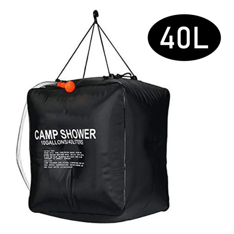 

Solar Shower Bag 10 Gallons/40L Summer Shower Bag With Removable Hose And On-Off Switchable Shower Head For Outdoor Traveling
