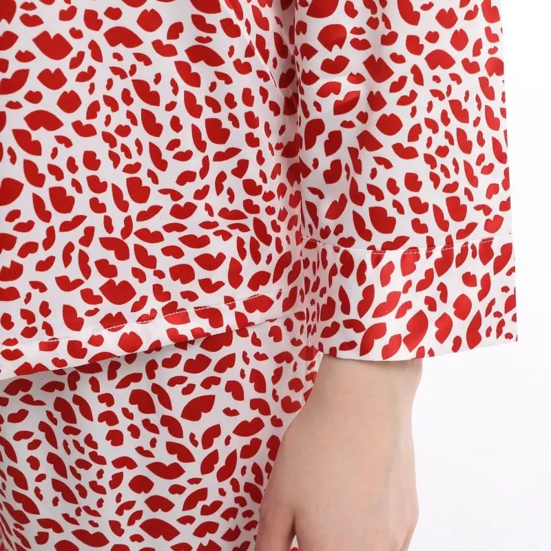 Леопардовый принт Для женщин пижамный комплект ювелирных изделий имитация