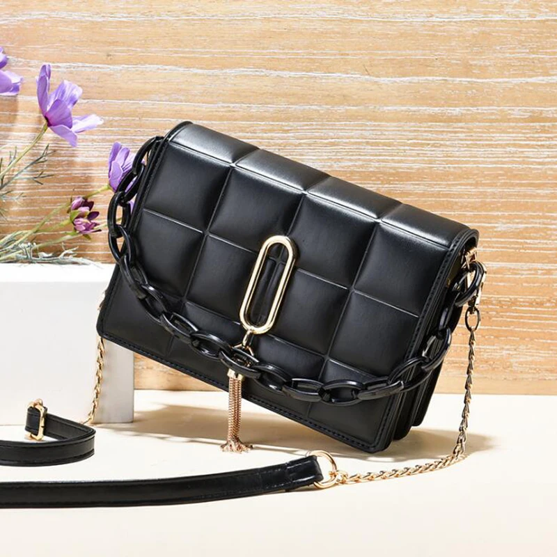 

GROMD Women's Summer Shoulder Bags Large Plaid Luxury Designer New Casual Chain Fashion Trend Crossbody Bag Female Shoppers Flap