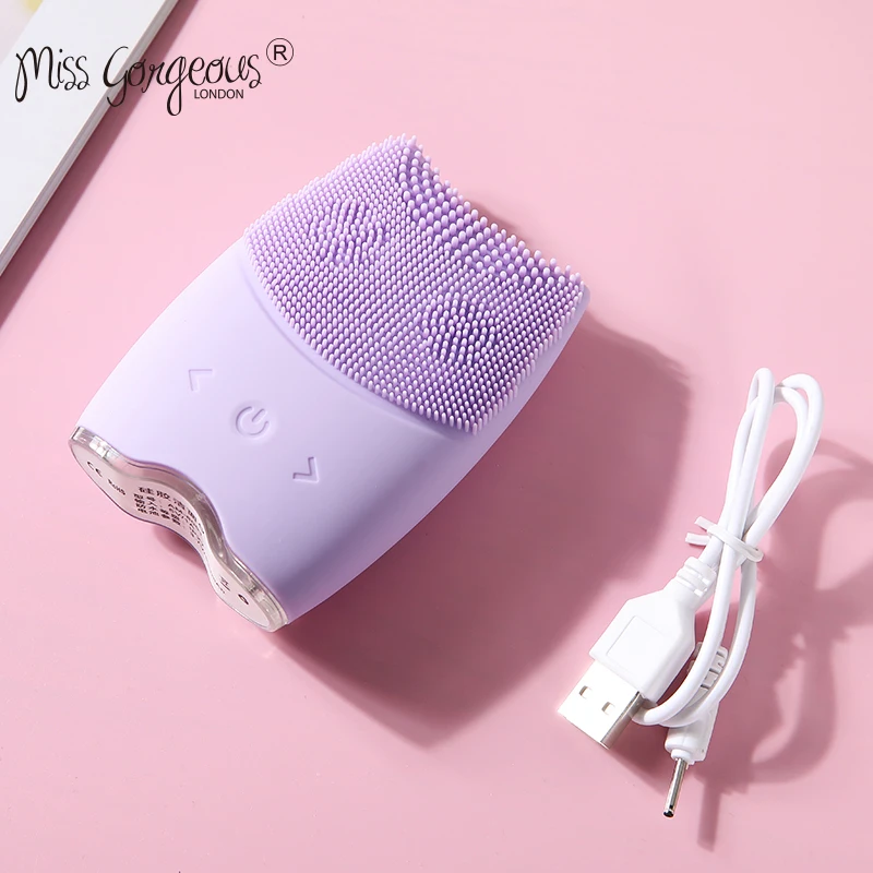 Бренд Miss Gorgeous силиконовая электрическая машина для чистки лица моющий Массажер