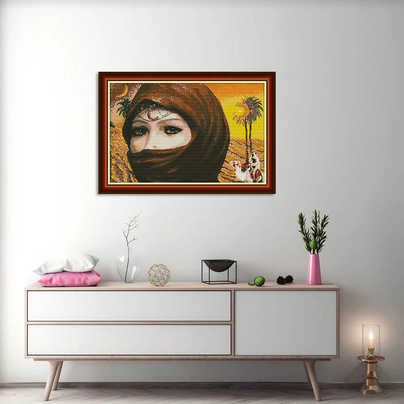 Набор для вышивки крестиком Joy Sunday сделай сам Арабская красавица DMC 11 &amp 14 CT