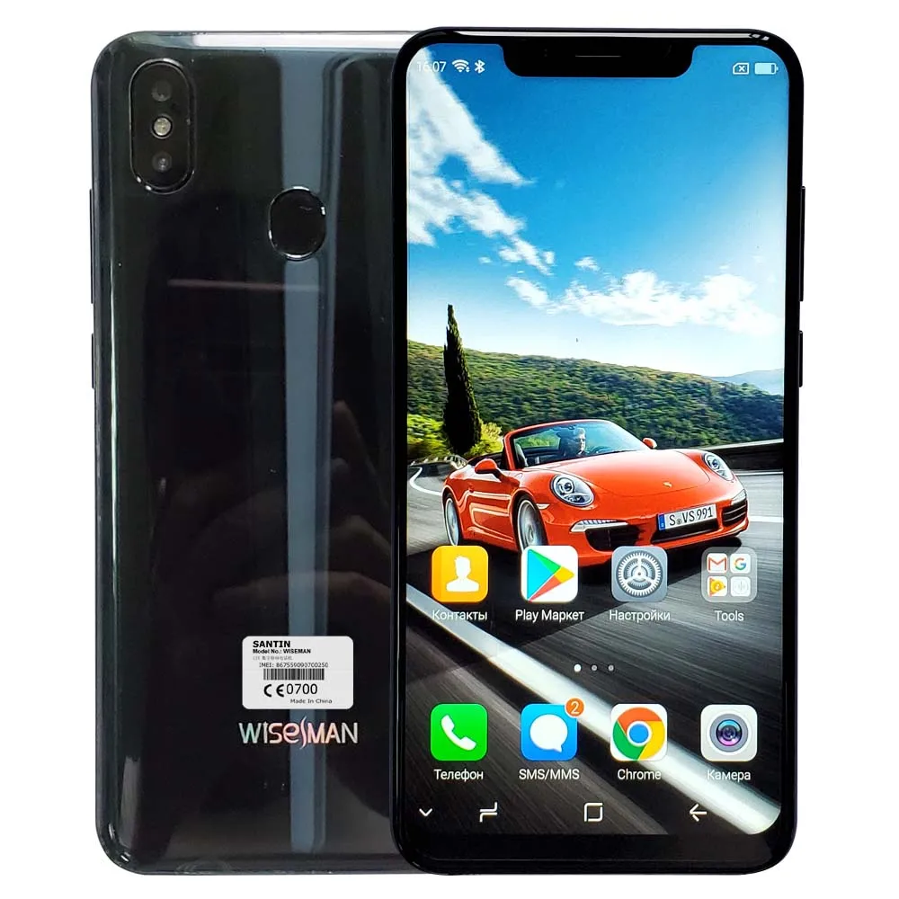 5000 мАч SANTIN WISEMAN LZ6 18,5: 9 6,1" полный экран Face ID Touch ID смартфон 4 Гб ram 32 ГБ/64 Гб rom LTE 4G смартфон