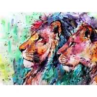 gatyztory painting by numbers colorful animals drawing canvas diy pictures by numbers kits wall art hand painted gift home decor