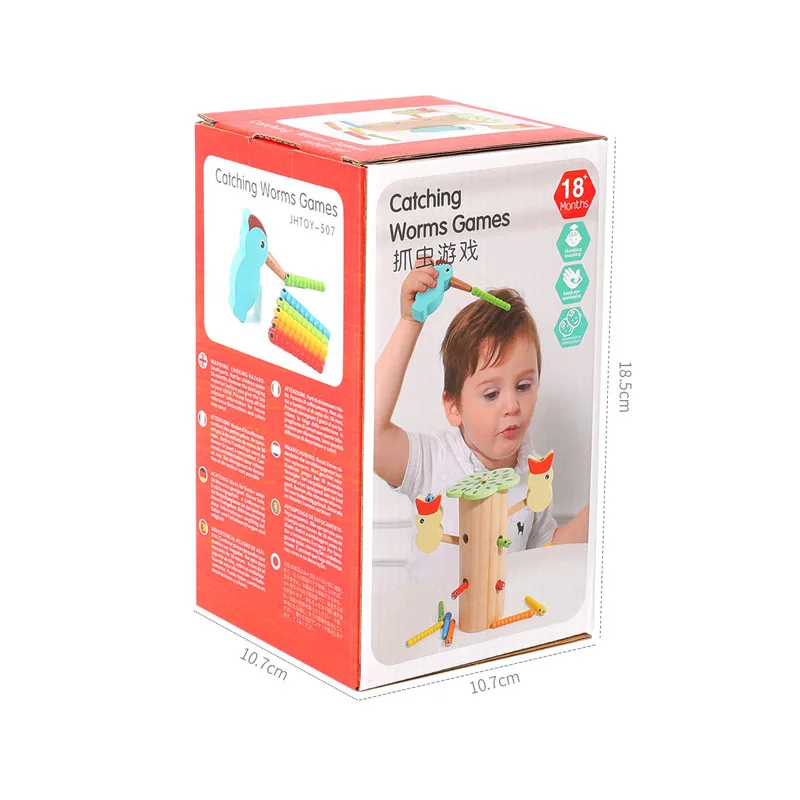 

Woodpecker Catch And Feed Game Montessori Educational Wooden Toys For Kids Juguetes Para Nios De 3 4 5 6 7 Aos