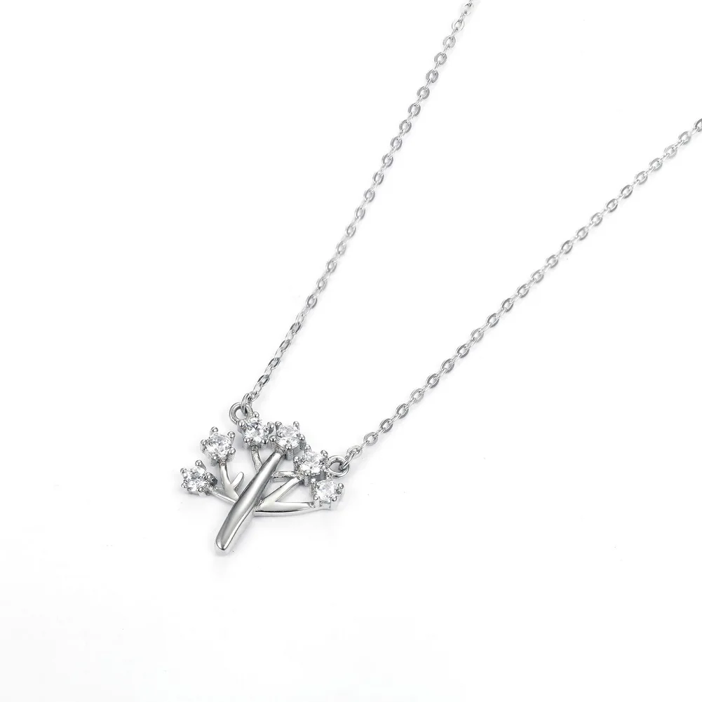 Kaletine Shinee Kpop 925 Sterling Silver Necklace Tree of Life Long Women Pendants Crystal Boho Jewelry Fashion 2019 | Украшения и